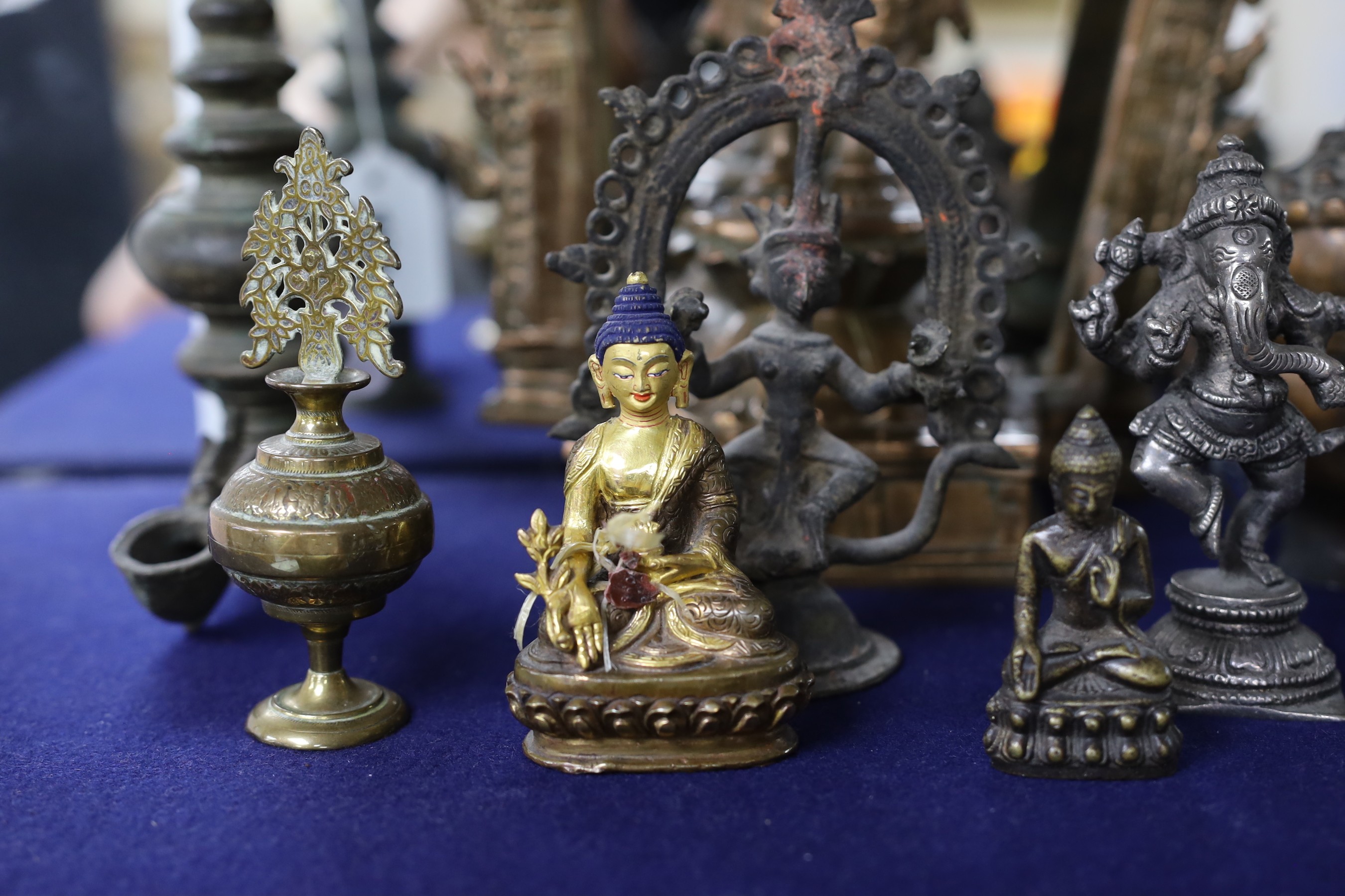A collection of Tibetan Buddha's, deities etc